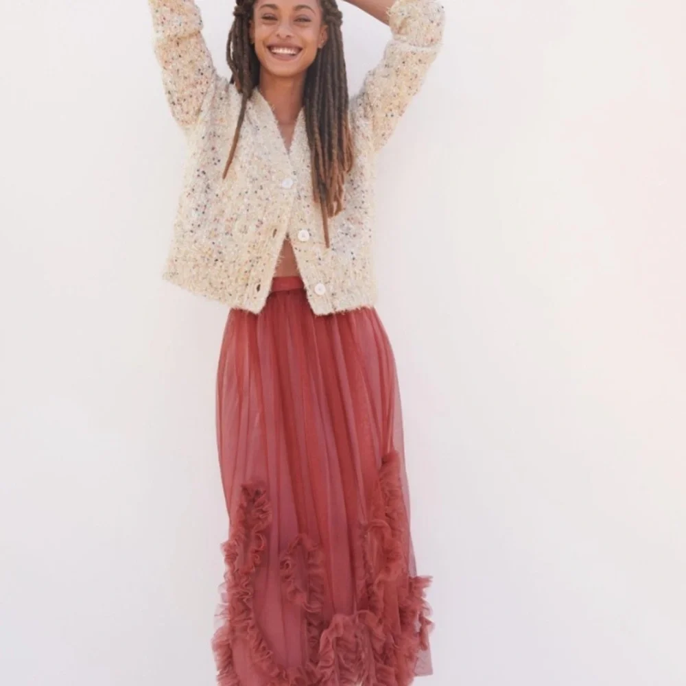 - Anthropologie Felicity Tulle Midi Skirt size small   new without tags - Picture 2 of 10